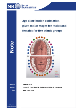 Age distribution estimation given molar stages for males and