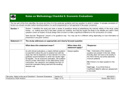 Notes on reviews checklist