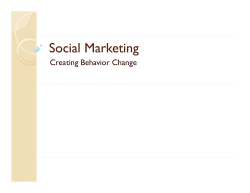 Social Marketing - Tufts Office of Sustainability