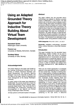 Using an adapted grounded theory approach for inductive theory