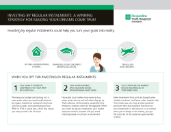 Investing by regular instalments: a winning strategy for