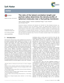 The ratio of the lateral correlation length and particle radius