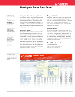 Morningstar&reg; Traded Funds CenterSM