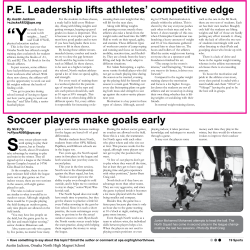 Soccer players make goals early