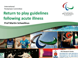 Return to play guidelines following acute illness