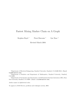 Fastest Mixing Markov Chain on A Graph