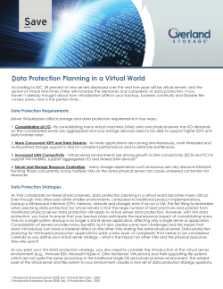 Data Protection Planning in a Virtual World