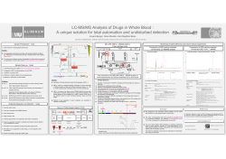 LC-MS/MS Analysis of Drugs in Whole Blood : A unique solution for