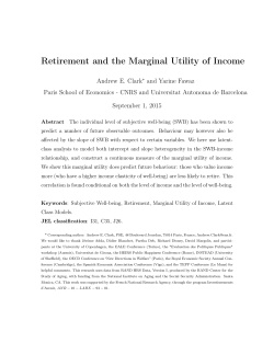 Retirement and the Marginal Utility of Income