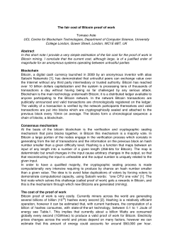 Blockchain Proof of work cost v1.2