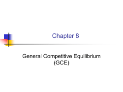 8.0 General Competitive Equilibrium