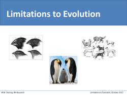 Limitations to Evolution