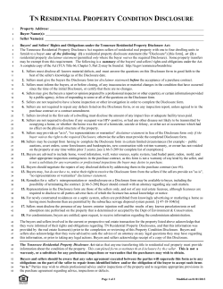 tn residential property condition exemption