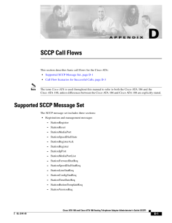 SCCP Call Flows