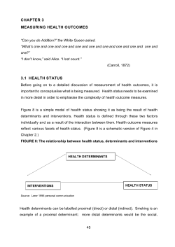 chapter 3 measuring health outcomes 3.1 health status