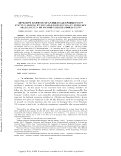 Efficient Solution of Large-Scale Saddle Point Systems