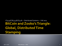 BitCoin and Zooko*s Triangle: Global, Distributed Time Stamping