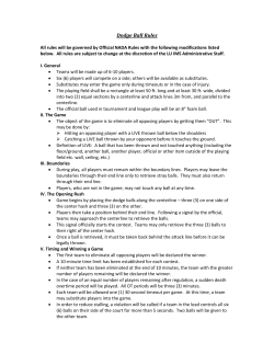 Intramural Dodge ball Rules