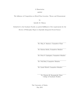 The Influence of Competition on Retail Firm Location: Theory and