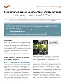 Stepping Up Water Loss Control: Utility in Focus