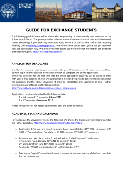 Guidelines for proposal of Learning Agreement
