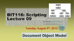 Document Object Model Scripting