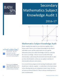 Physics with Mathematics - Maths Audit - The Hub