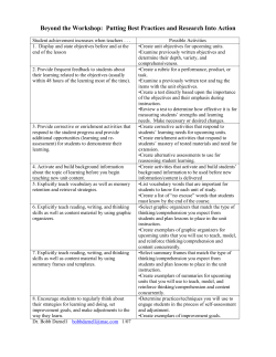 Putting Best Practices Into Action