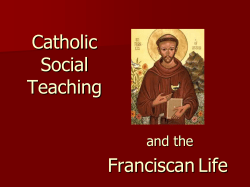 Catholic Social Teachings - Queen of Peace Regional Fraternity