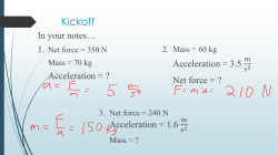 5.2 Weight and Terminal Velocity