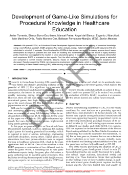 Development of Game-Like Simulations for Procedural - e-UCM
