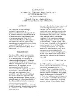 The Discovery of ETI as a High-Consequence, Low
