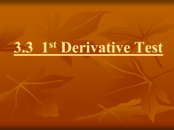 2nd Derivative Test c