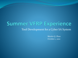 Summer VFRP Experience