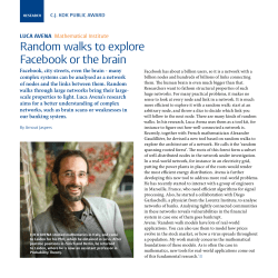 Random walks to explore Facebook or the brain