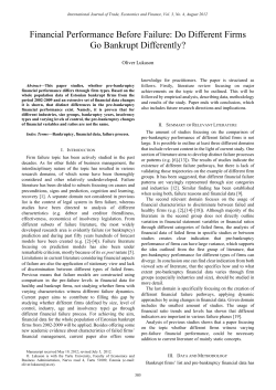 Financial Performance Before Failure: Do Different Firms Go