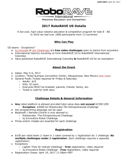 2017 RoboRAVE US Details