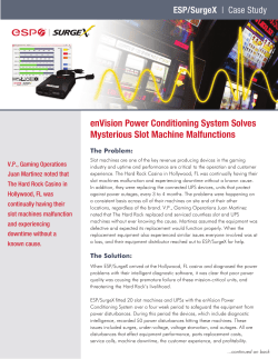 enVision Power Conditioning System Solves Mysterious Slot