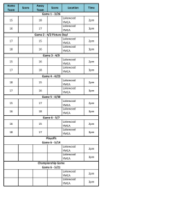 Home Team Score Away Team Score Location Time 15 18