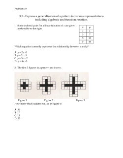 3.1 - Express a generalization of a pattern in various repr