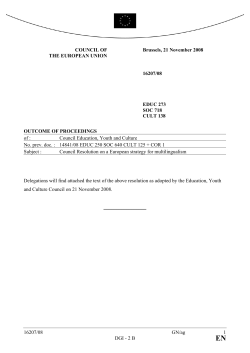 Council Resolution on a European strategy for multilingualism