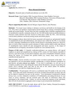 Player Research Invitation Objective: Research study of health and