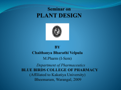 Seminar on PLANT DESIGN
