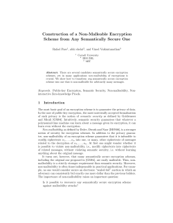 Construction of a Non-Malleable Encryption Scheme from Any