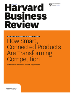 How Smart, Connected Products Are Transforming Competition