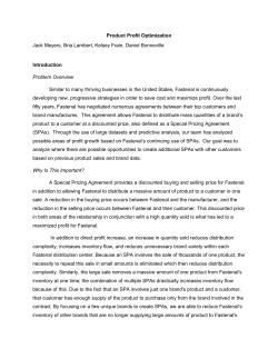 Product Profit Optimization Jack Meyers, Bria Lambert, Kelsey Frain