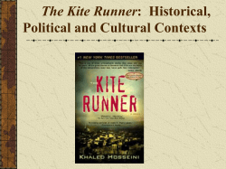 The Kite Runner: Historical, Political and Cultural