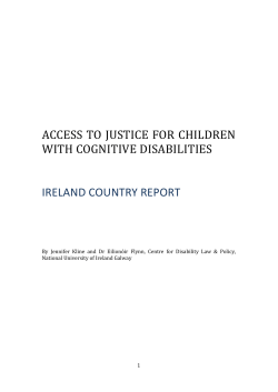 What Access to Justice for Children with Cognitive
