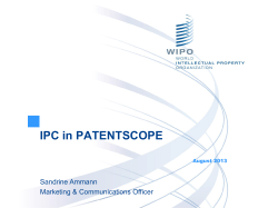 IPC in PATENTSCOPE