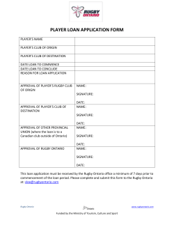 Player Loan Application Form